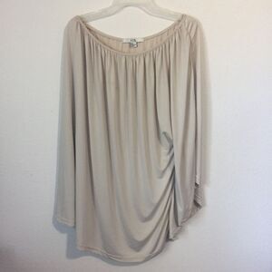 XXI Forever 21 Champagne One Shoulder Blouse Top